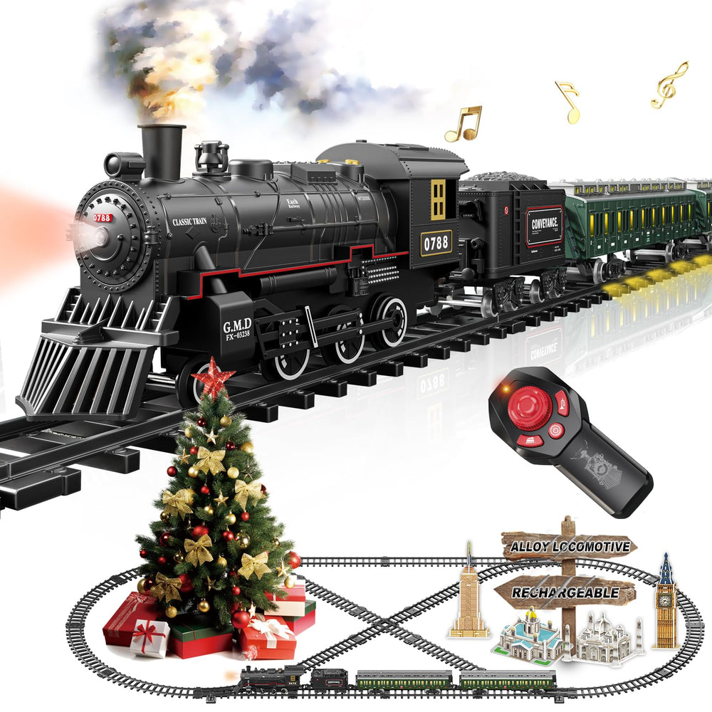 BUBUQE electric train engine with durable alloy construction for lasting play
