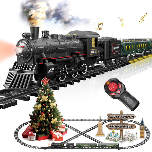 BUBUQE electric train engine with durable alloy construction for lasting play