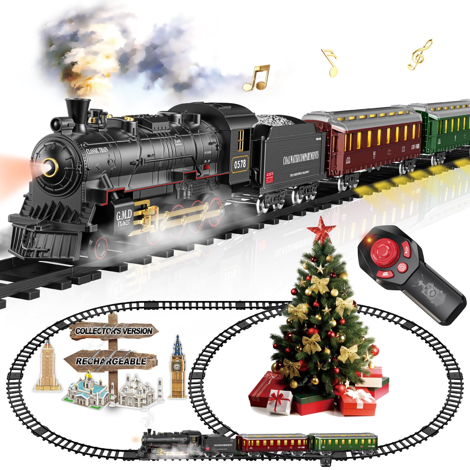 BUBUQE electric train with remote control for immersive play.