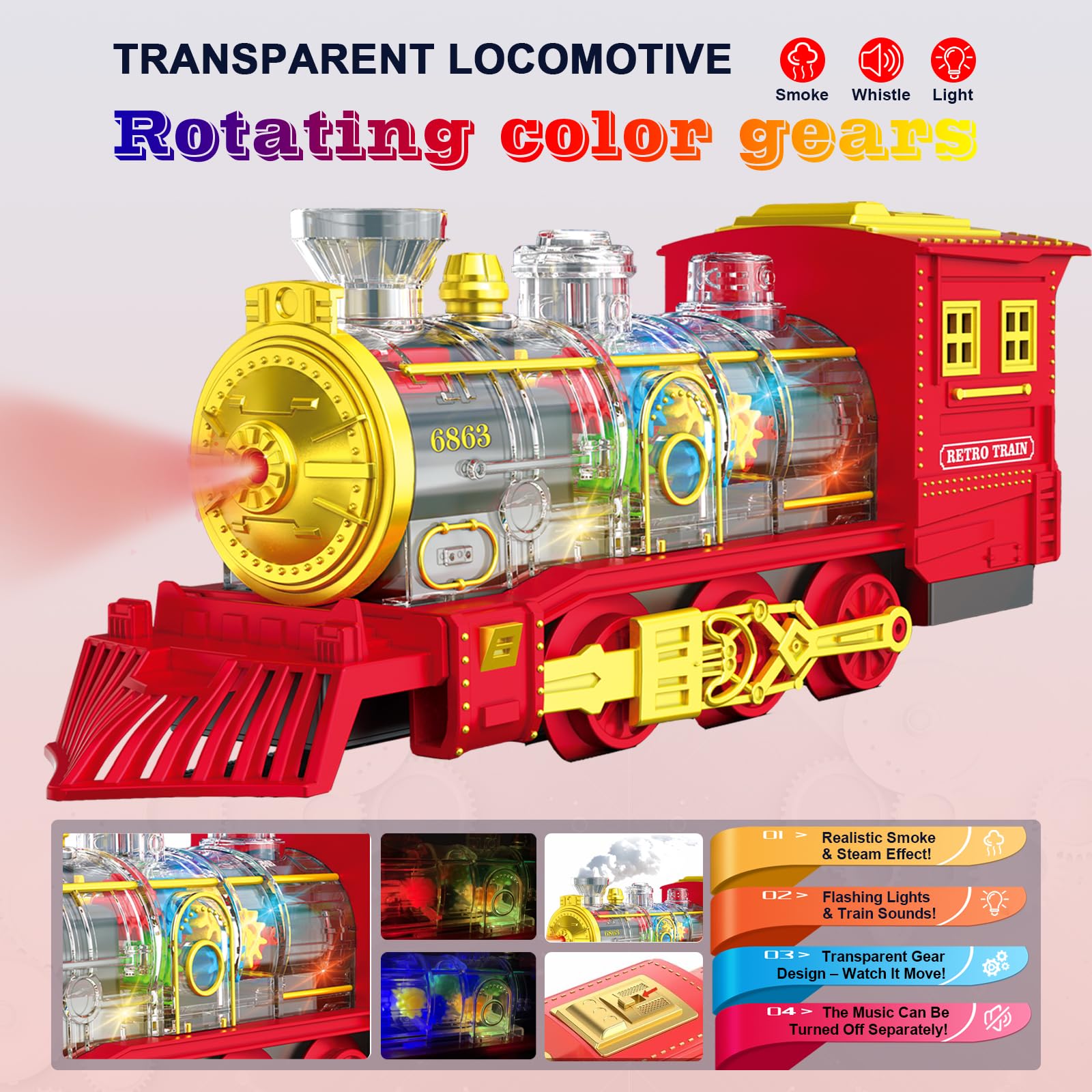 BUBUQE train set passenger car black for authentic rail car play and storytelling