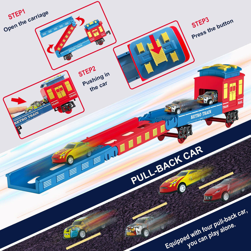 BUBUQE train set passenger car green adds colorful variety for imaginative setups