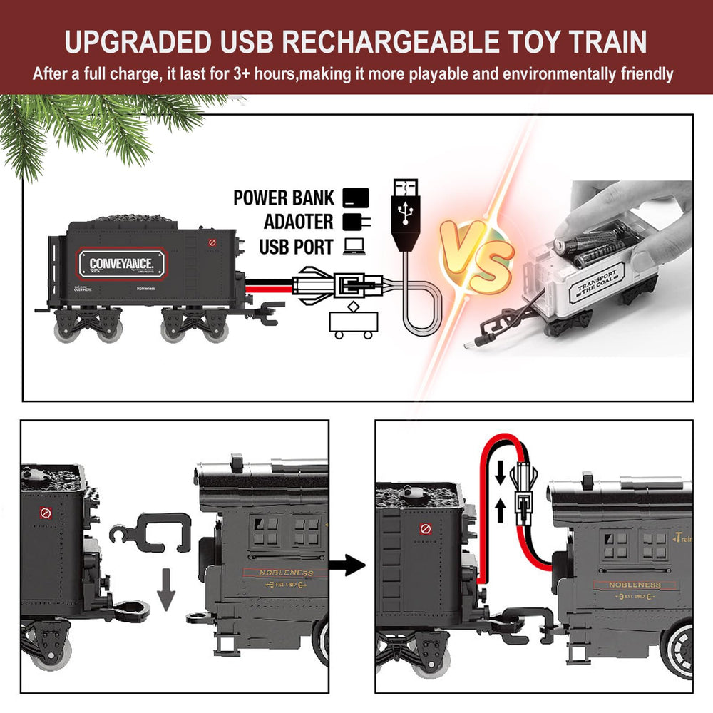 BUBUQE passenger carriage lights create a cozy, lifelike nighttime train.