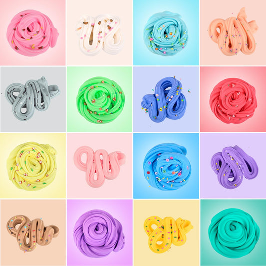 Bucaikein Butter Slime Kit includes 8 charms for customization.