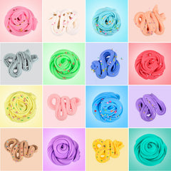 Bucaikein Butter Slime Kit includes 8 charms for customization.