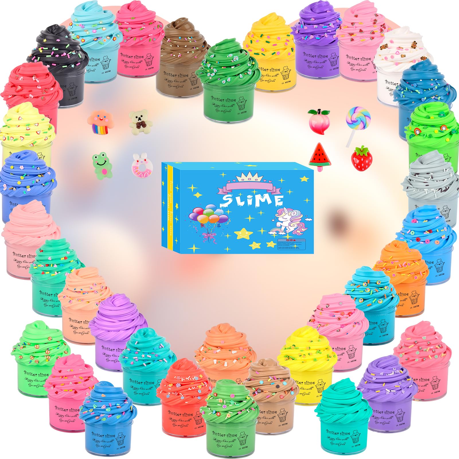 Bucaikein Butter Slime Kit gift packaging for easy gifting.