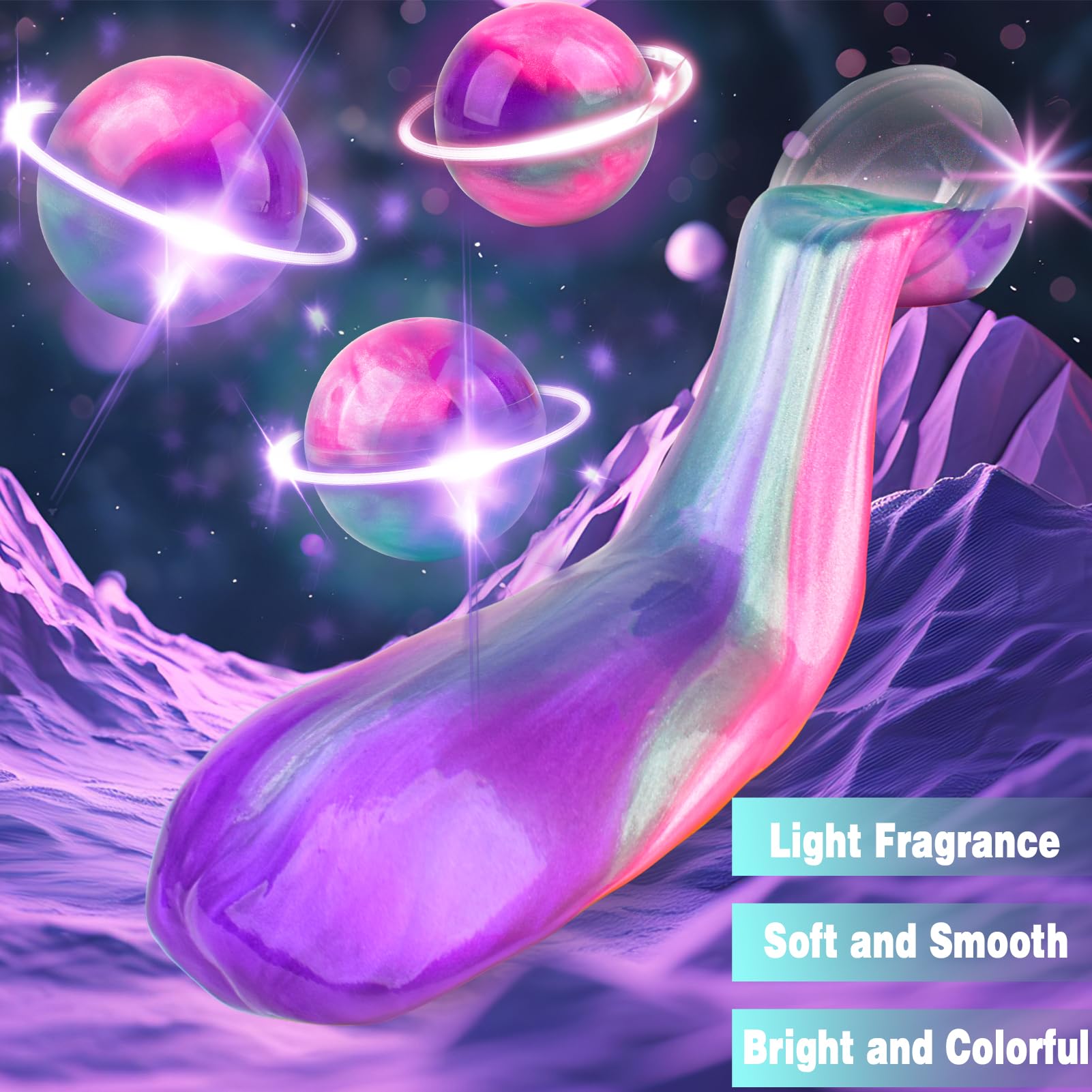 Bucaikein Galaxy Slime Ball party-favor in three colors brightens celebrations.