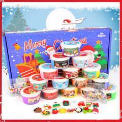 Bucaikein gift packaging with 15-pack slime set for gifting.