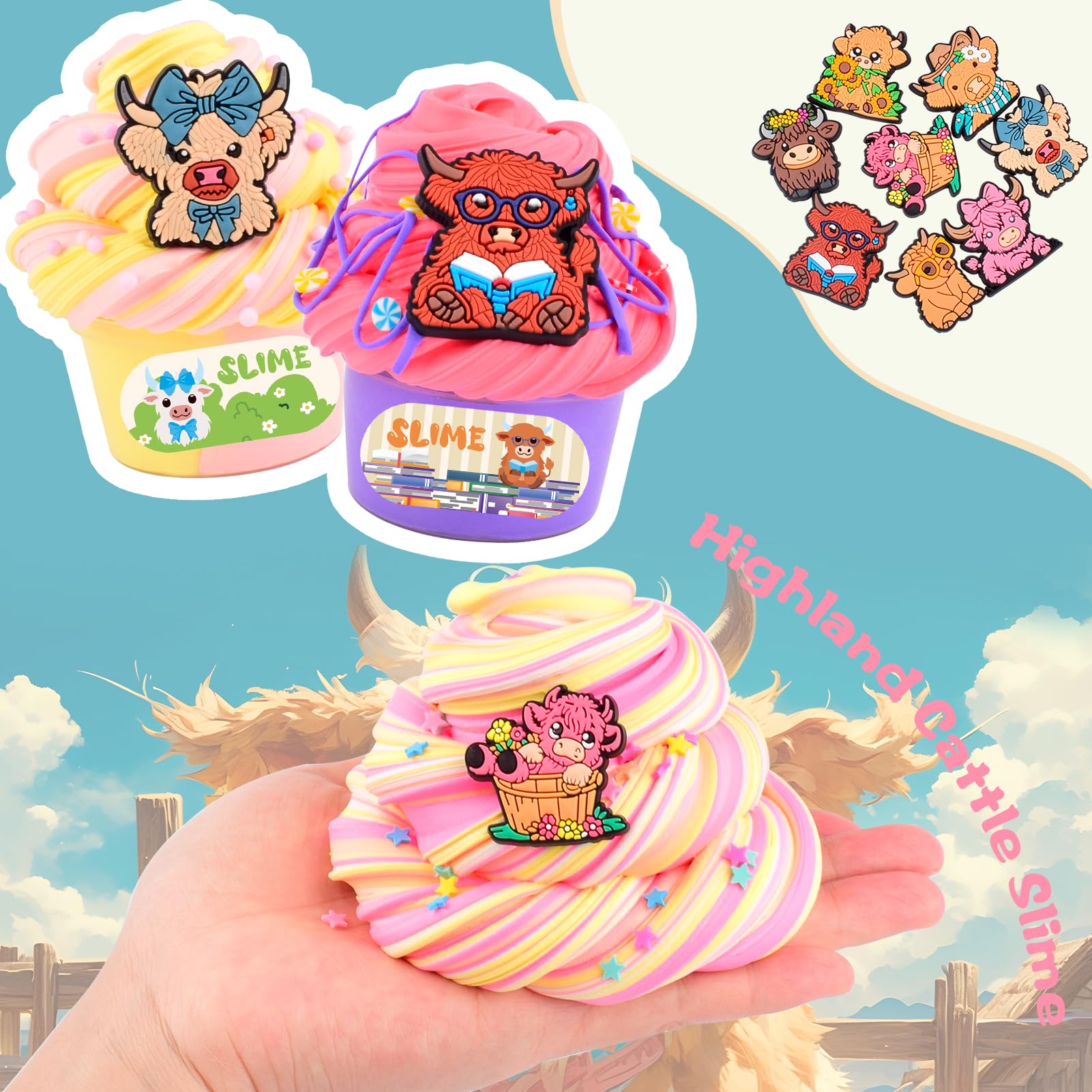 Bucaikein slime accessories image highlights added-ins for enhanced crafting sessions.