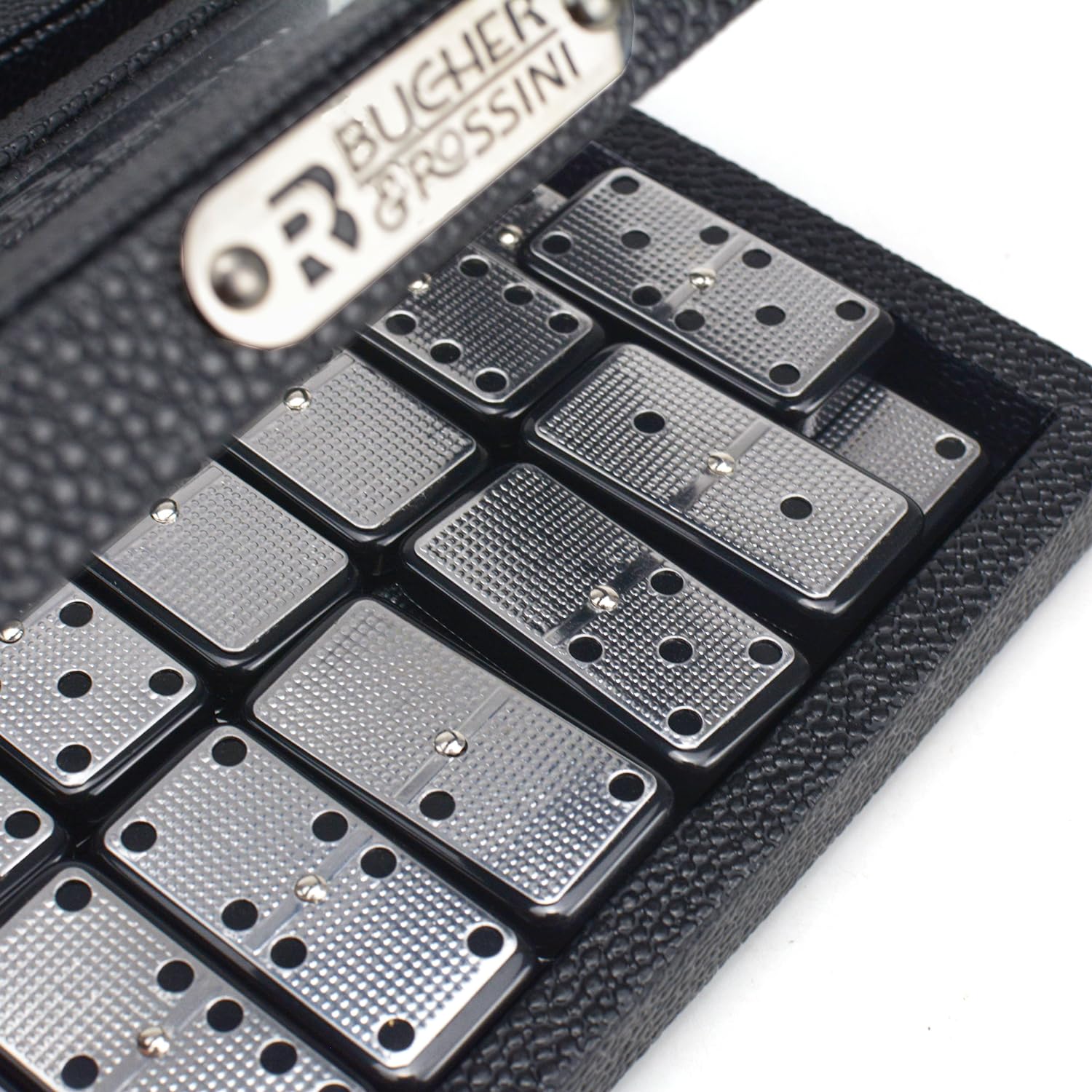 Bucher&Rossini dominoes on table during family game night