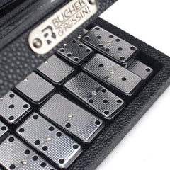 Bucher&Rossini dominoes on table during family game night