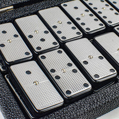 Bucher&Rossini double-6 dominoes with visible pips for easy play