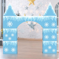 Bucherry Wonderland snowflake arch at 25.6 inches frames the castle entrance