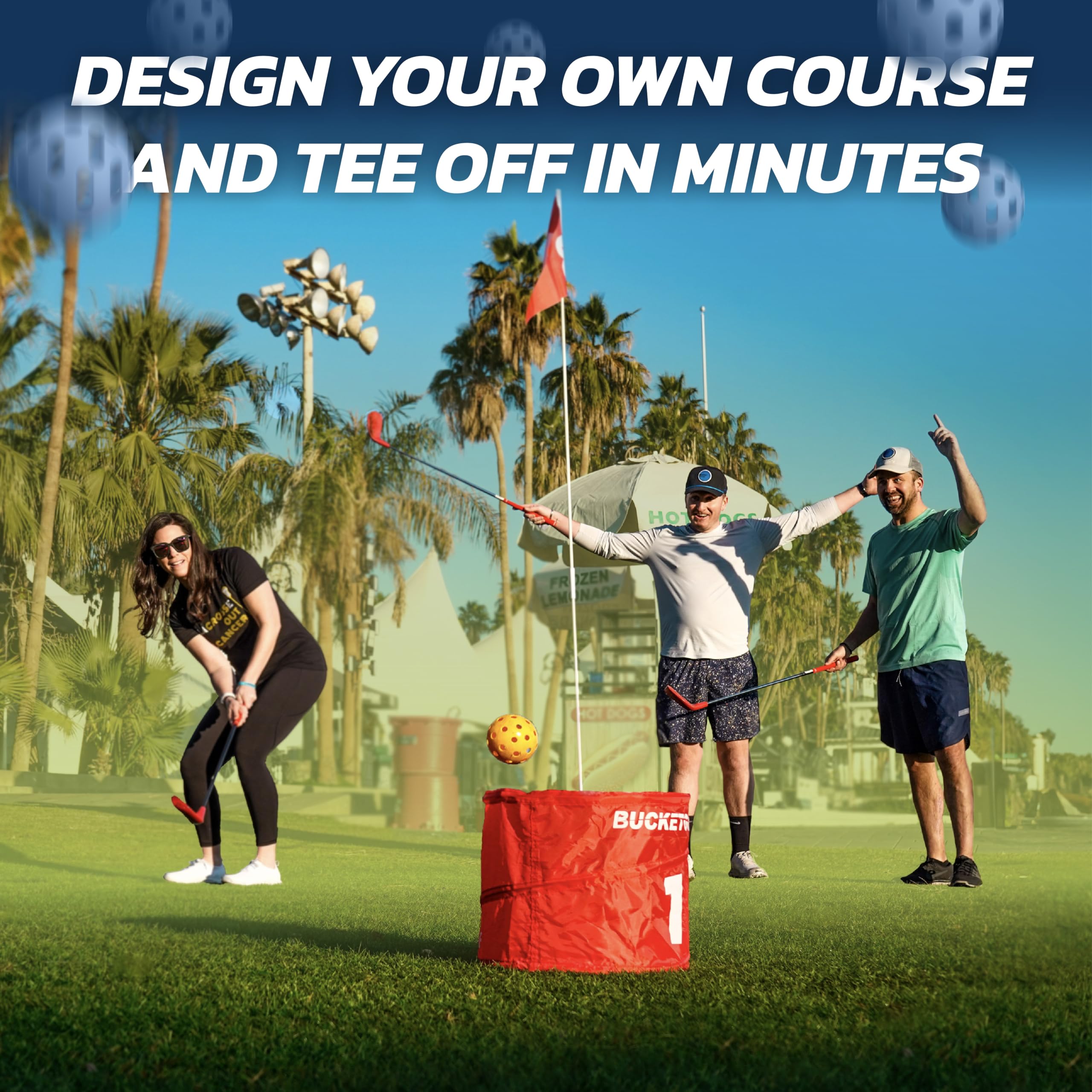 Bucketgolf portable carry bag for easy travel and storage
