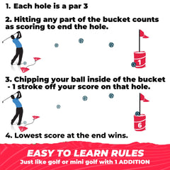 Bucketgolf replacement balls closeup showing durable, well-made design for long-lasting play