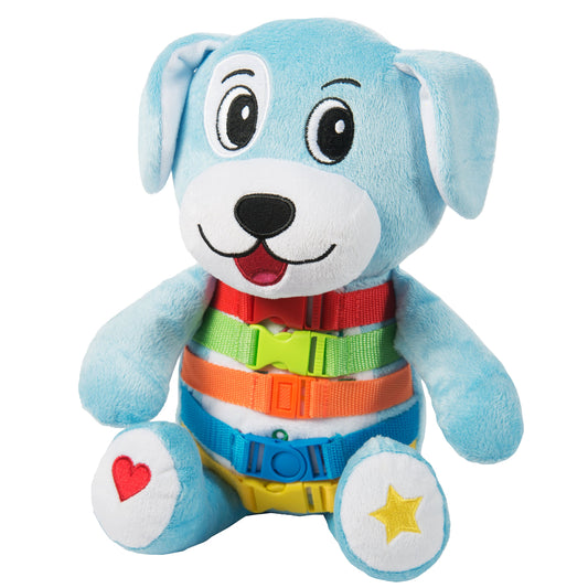 Buckle Toys Barkley Dog learning toy demonstrates colors and numbers for engaging play.