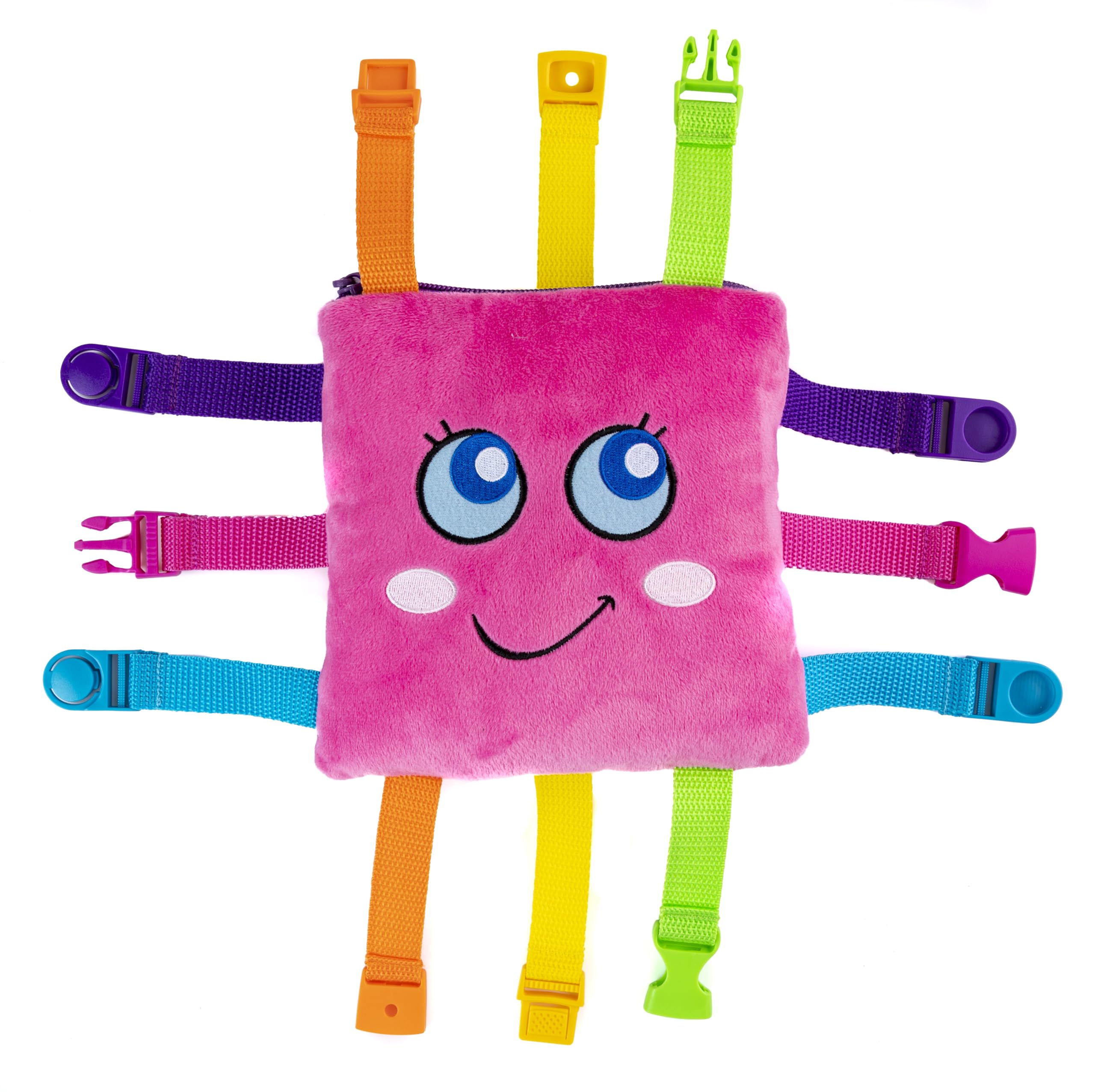 Buckle Toys Bella Square shows soft flaps for color and number exploration during play