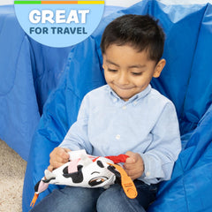 Buckle Toys Bessie Cow soft-pillow material feels gentle.