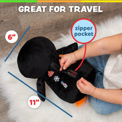 Buckle Toys Blizzard Penguin clip-ready design for quiet travel and car rides.