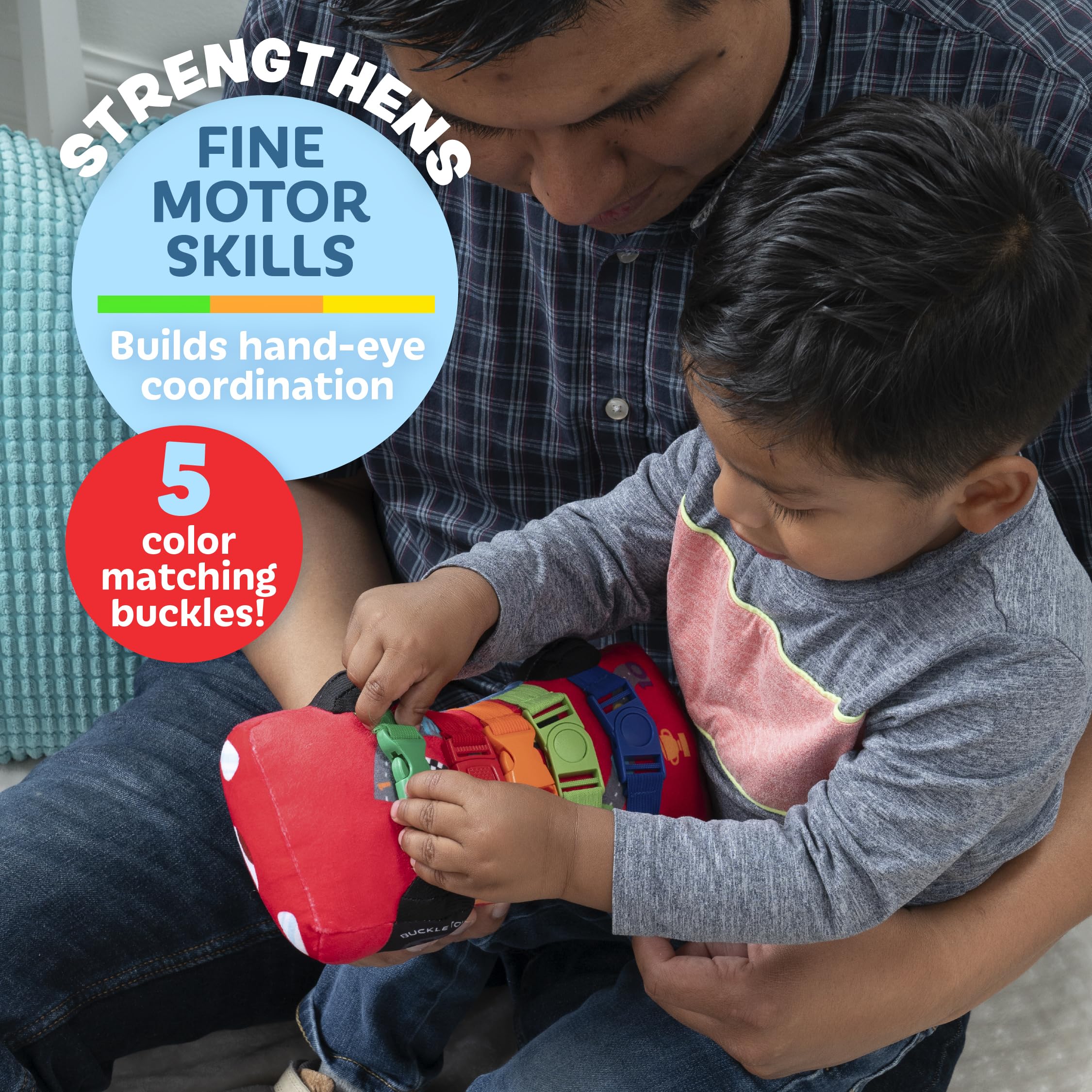 Bold Buckle Toys Bullet Racecar colors support early color recognition and sorting.