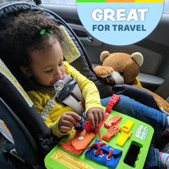 Buckle Toys Busy Board colorful buckles click for tactile coordination