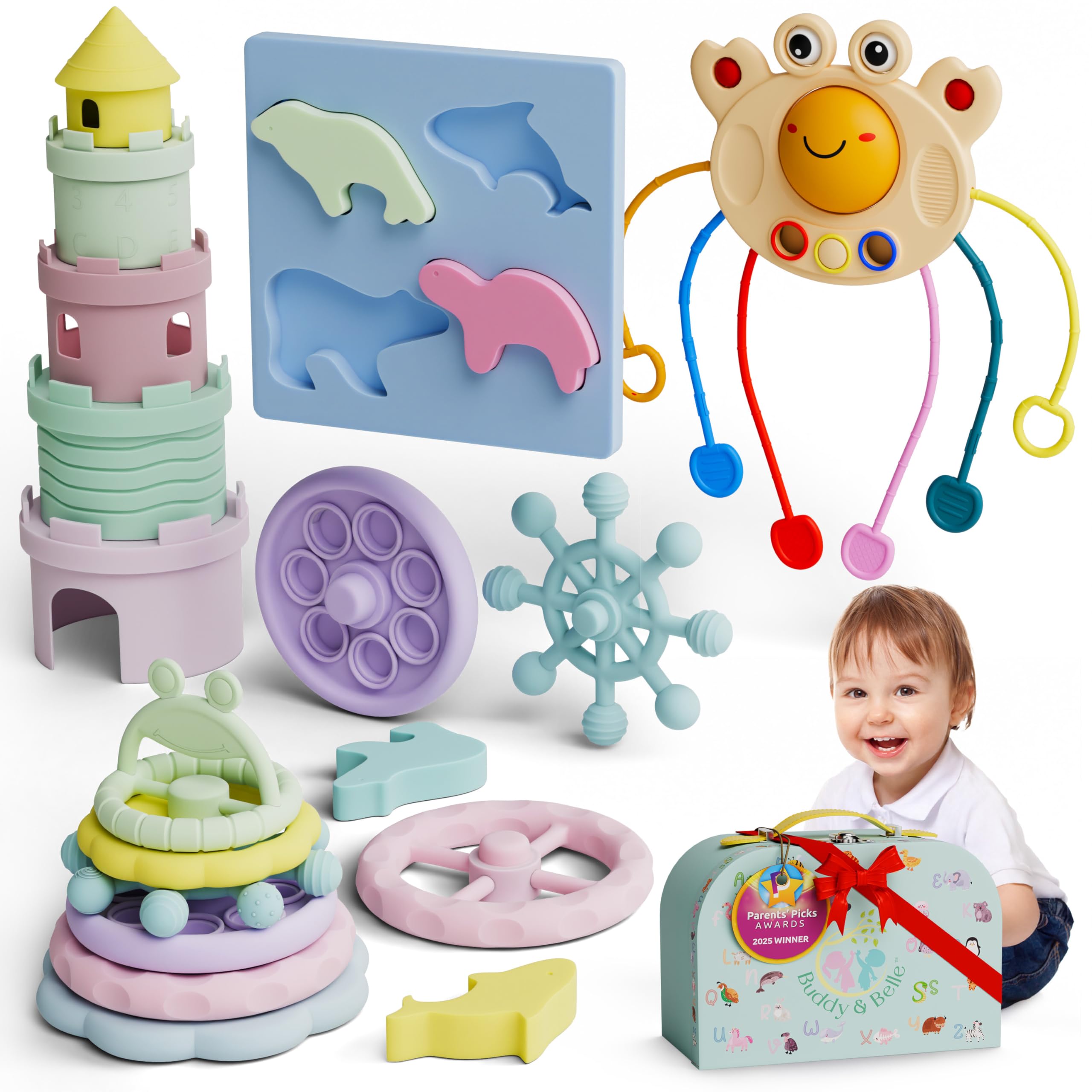 Buddy and Belle sensory play set that grows with your child through ages 0-3