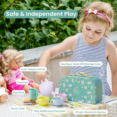 Buddy and Belle picnic cloth for outdoor tea party scenes