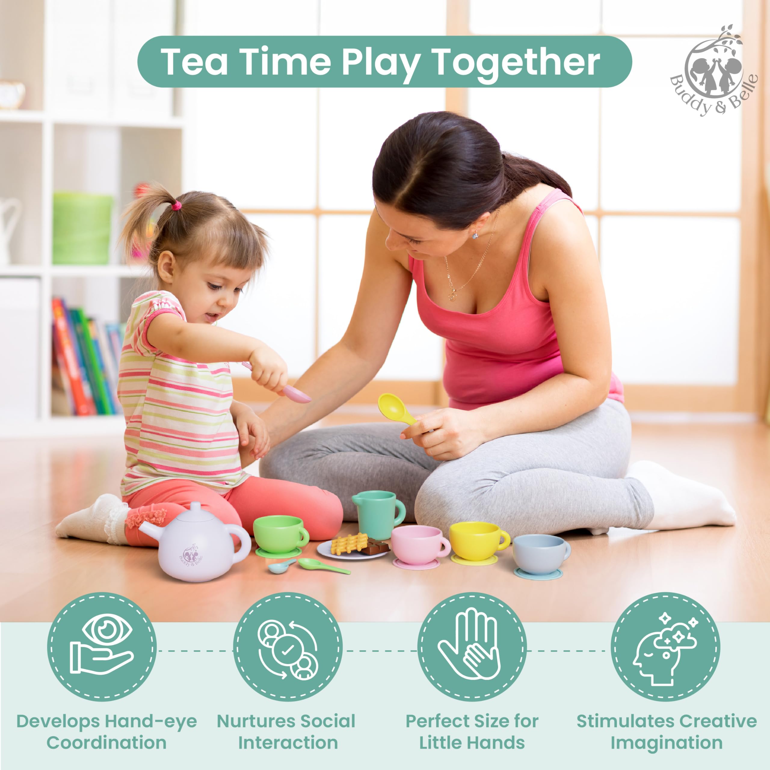 Buddy and Belle side plate with soft silicone for little hands
