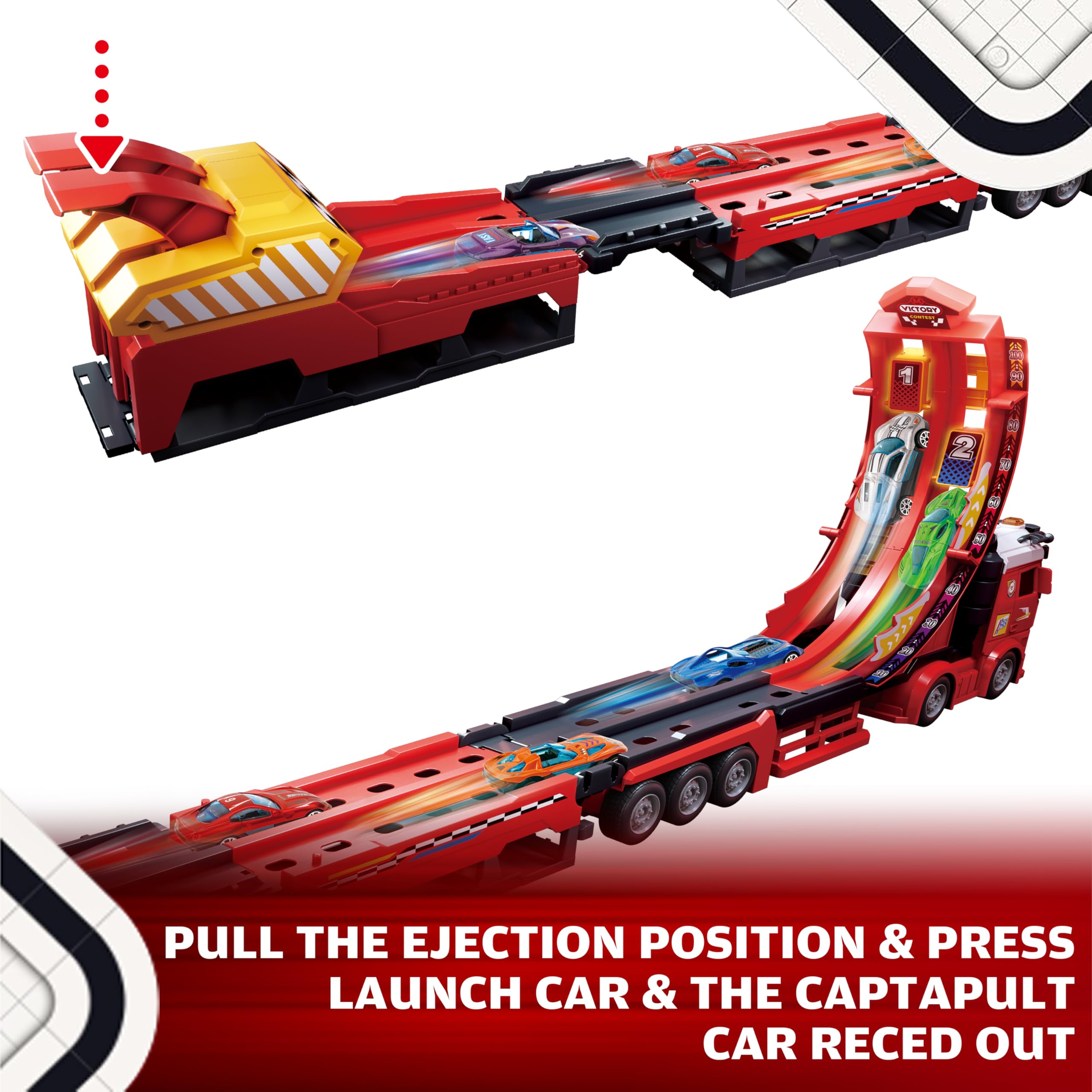 BuddyBight 12 die-cast cars with bright lights and realistic sounds.