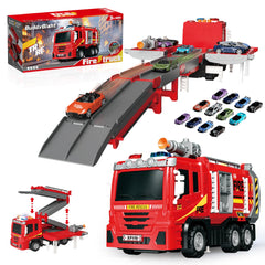 BuddyBight 3in1 fire trucks toy set image: bold fire trucks ready for rescue play.
