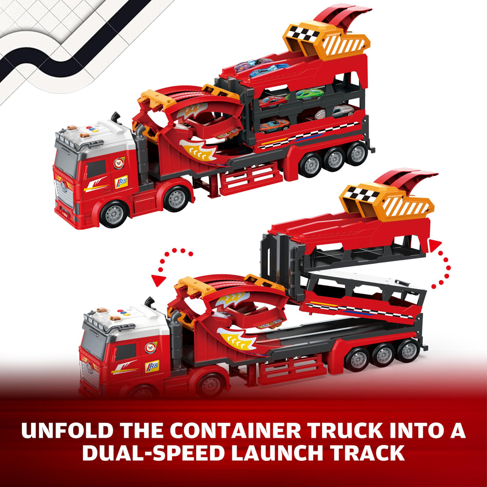 BuddyBight detachable cargo trailer stores all 12 cars neatly.