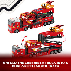 BuddyBight detachable cargo trailer stores all 12 cars neatly.