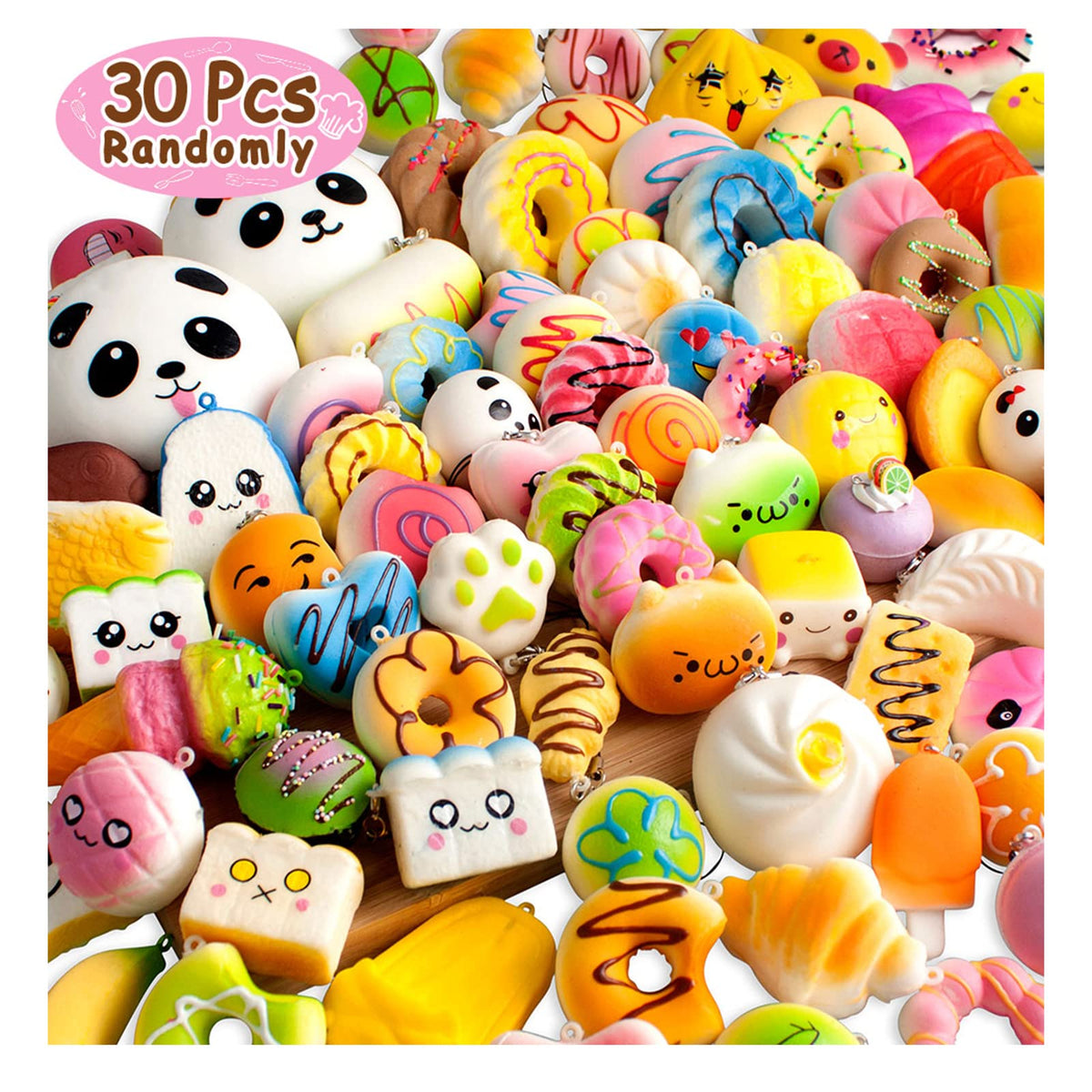 BUDI party-favors random-squishies collection, colorful tactile toys ideal as party favors and conversation starters.