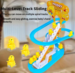 BuerKeo duck roller coaster track with 9 ducks sparks curiosity and coordinated movement.