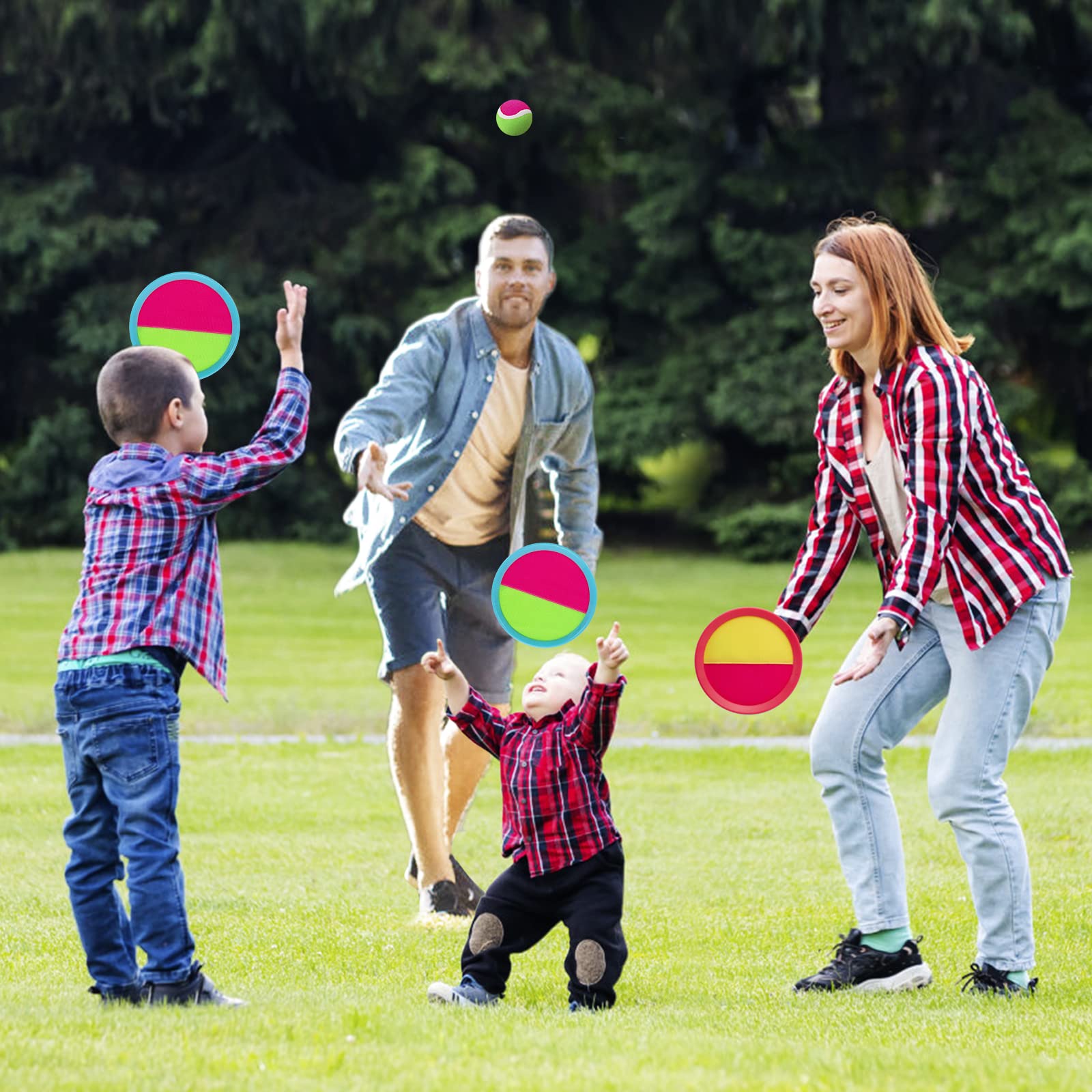 Bufeeaye Beach Games balls; sturdy ABS and safe for tossing on sand.