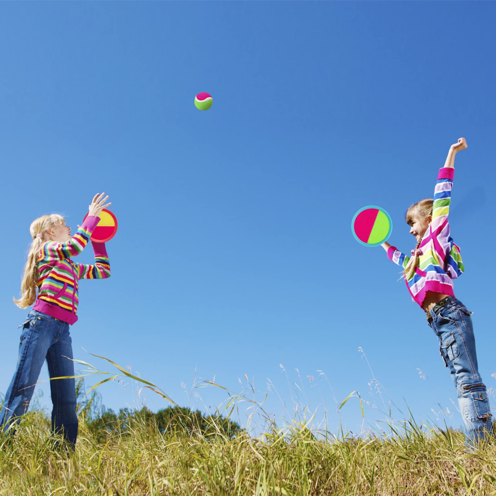 Kids enjoy outdoors with Bufeeaye Beach Games, improving hand-eye coordination.