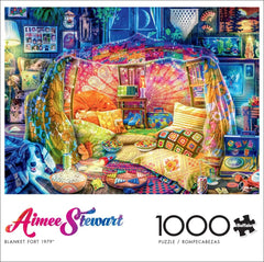 Buffalo Games 1000-piece puzzle interlocking pieces ensure a secure snap during assembly.