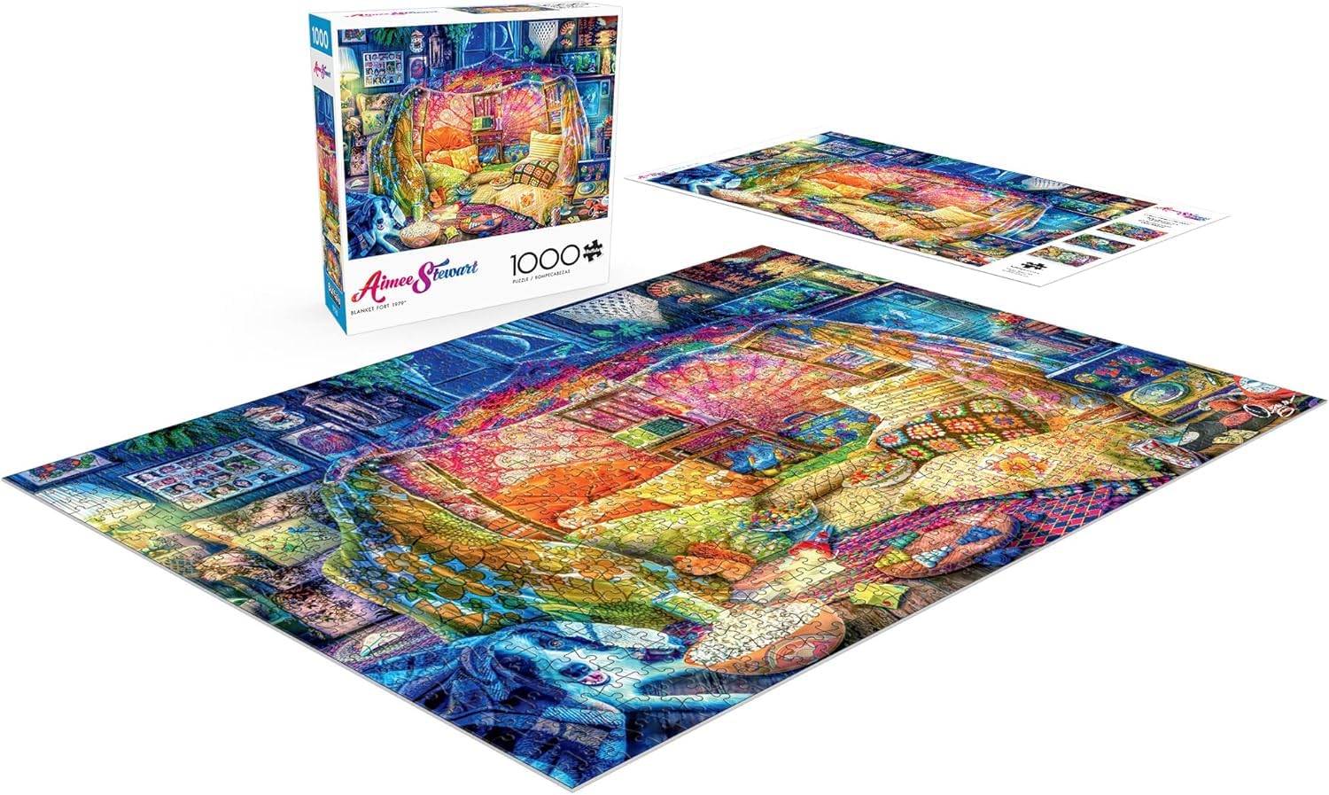 Buffalo Games puzzle artwork features vibrant digital painting for an artful puzzling experience.
