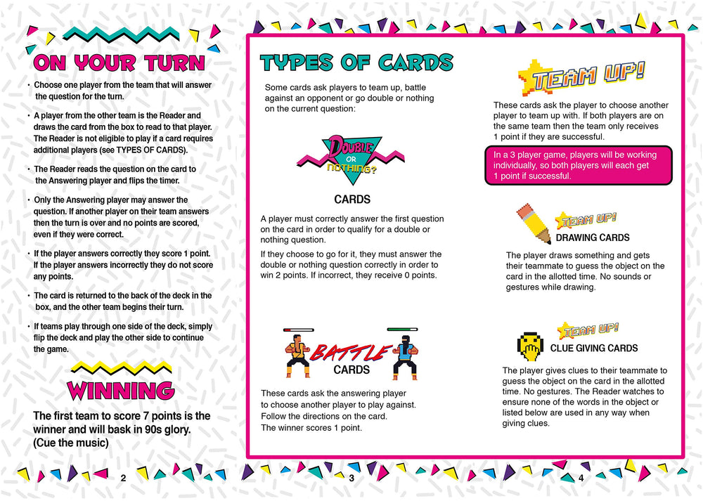 Buffalo Games Hella 90's packaging features bold retro design.
