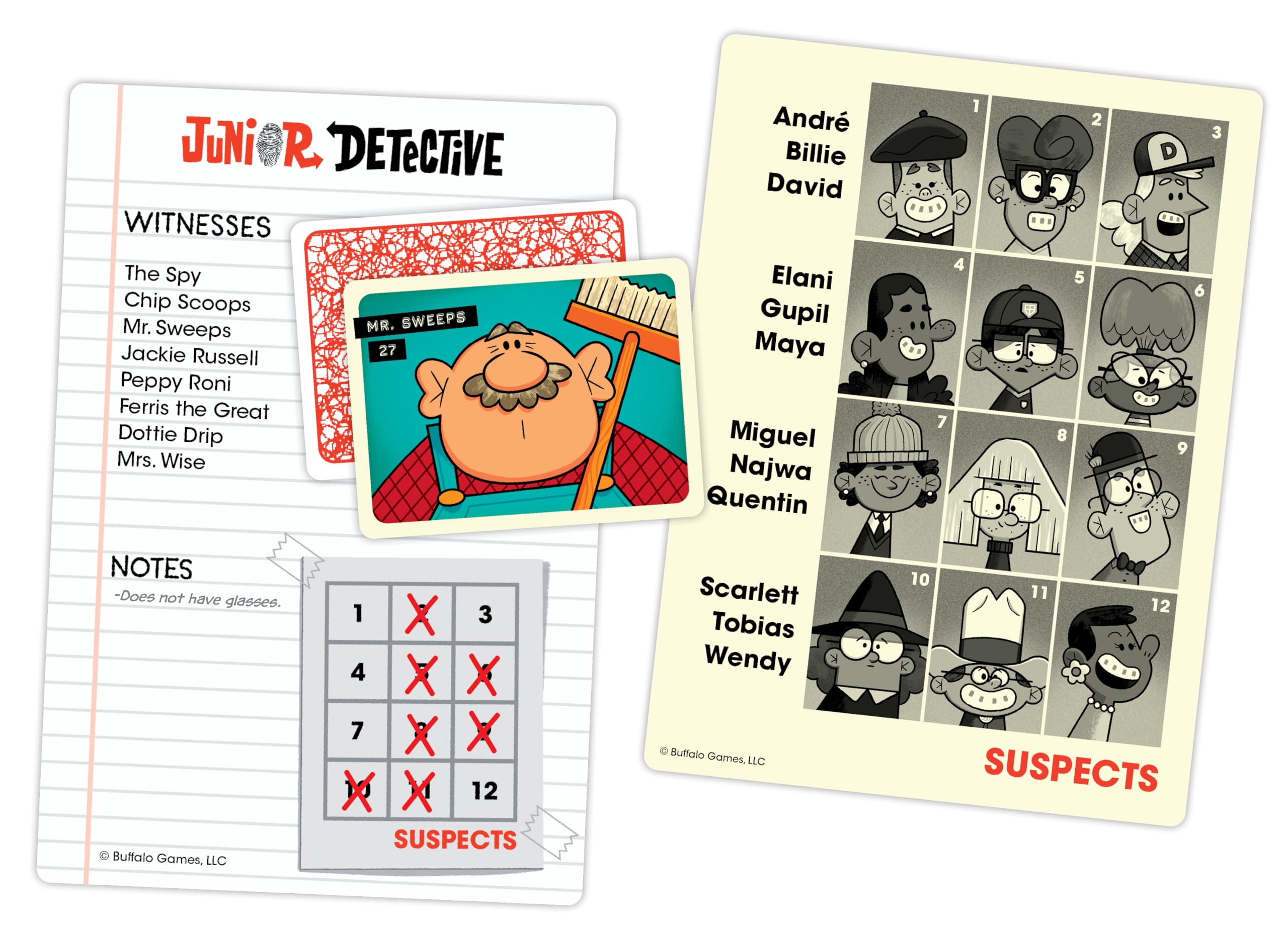 Buffalo Games Junior Detective witness interviews prompt discussion.