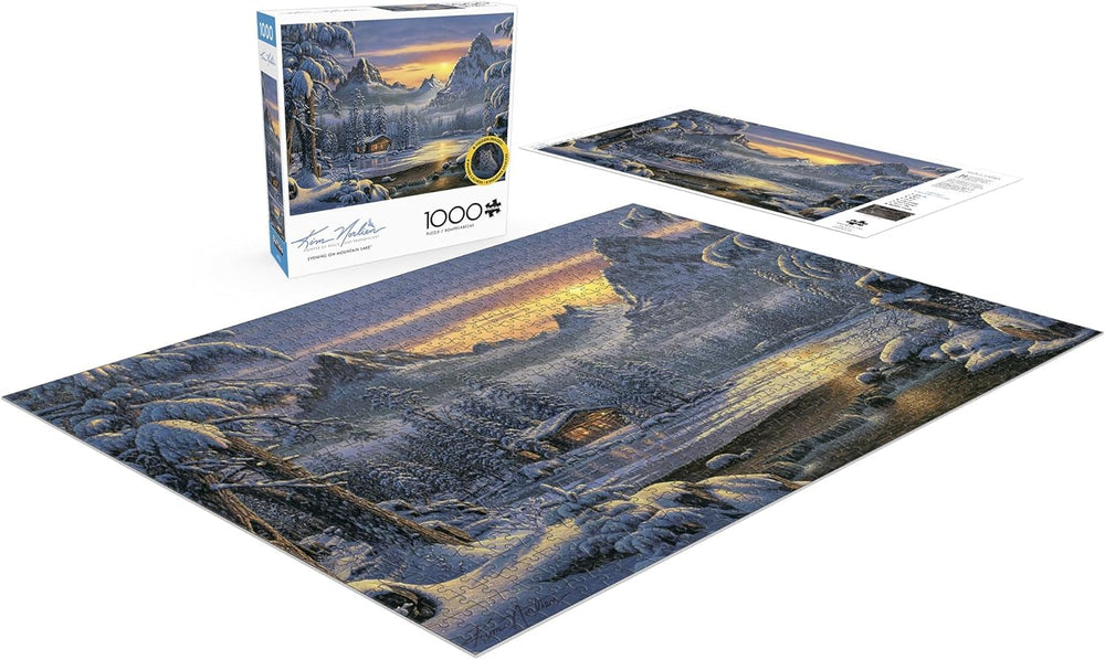 Buffalo Games Kim Norlien night-time forest scene—crisp details aid satisfying piece-by-piece assembly.