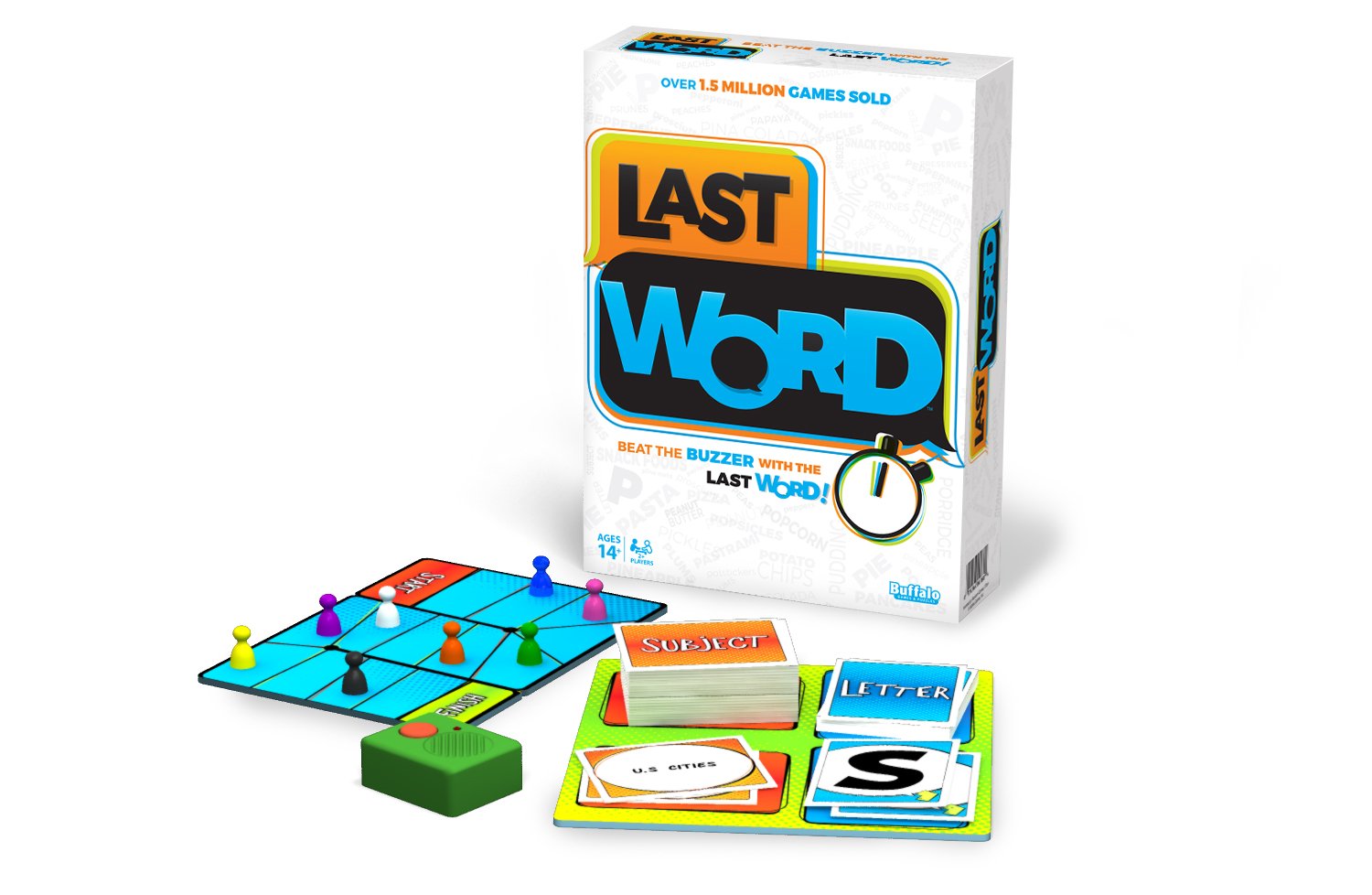 Buffalo Games Last Word electronic timer for quick rounds and buzzer moments