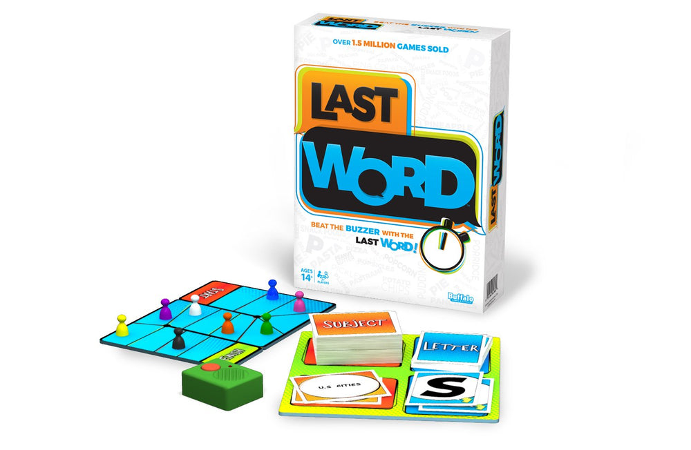 Buffalo Games Last Word electronic timer for quick rounds and buzzer moments