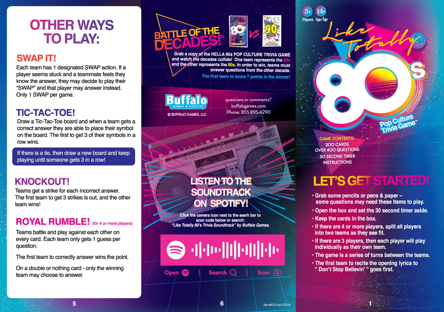 Buffalo Games Like Totally 80s gameplay shot shows players joining in.