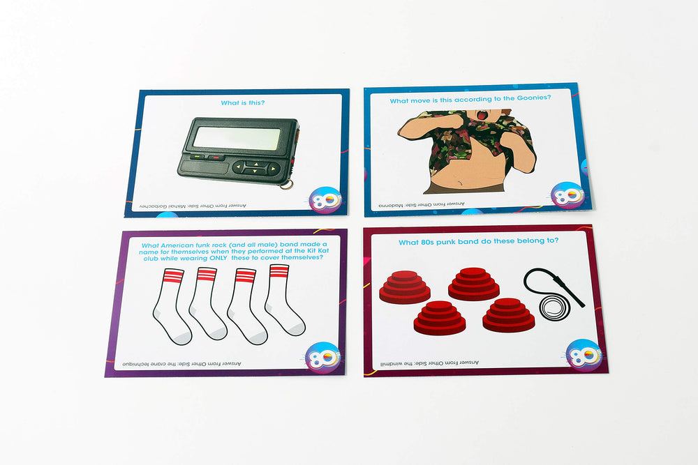 Buffalo Games Like Totally 80s soundtrack card pairs with Spotify for nostalgia.