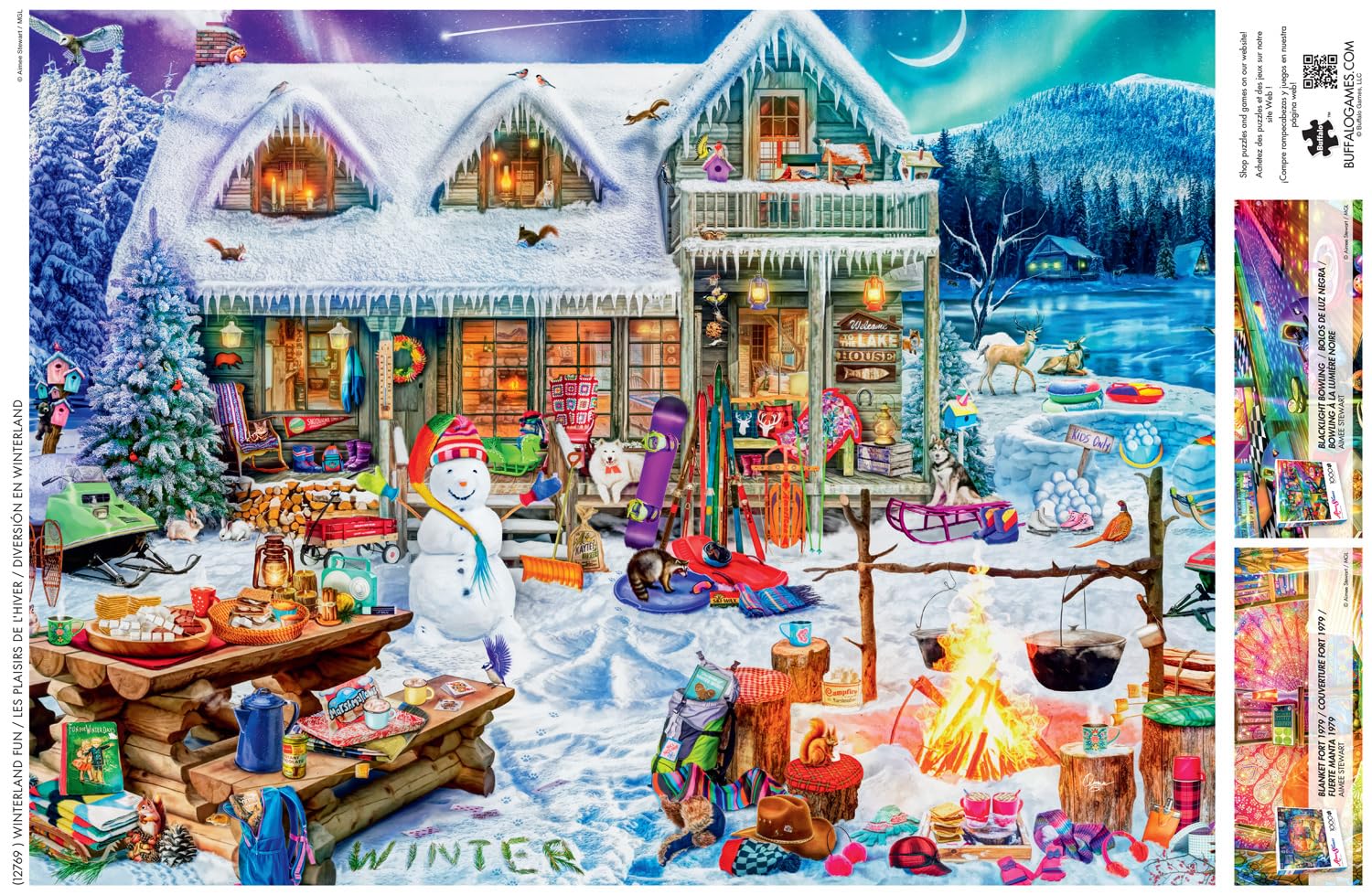 Buffalo Games Winterland Fun precision-cut pieces ensure tight fits.