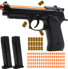 Bugrtey automatic shell ejecting toy gun front view for safe outdoor play.