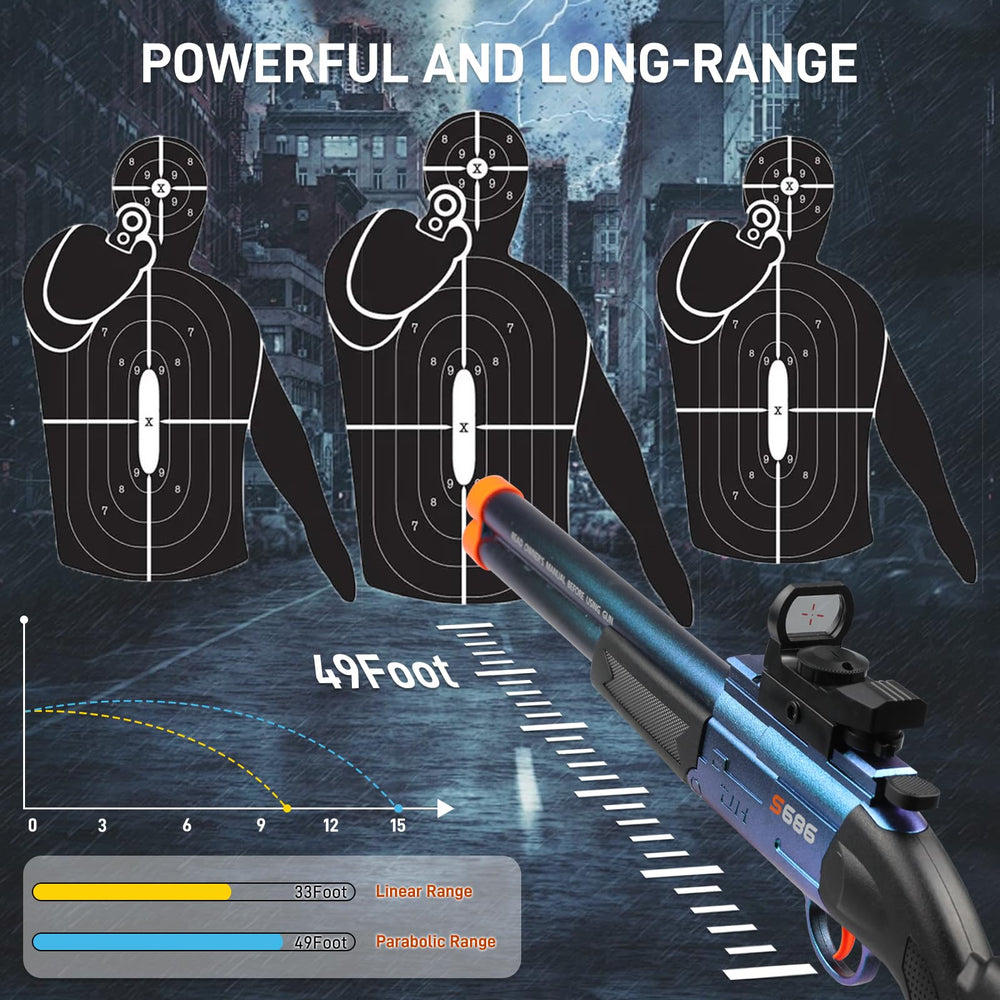 Bugrtey toy gun loading action demonstrates easy reload for kids.