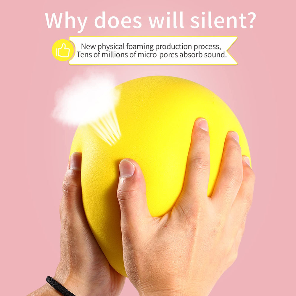 Buhoet foam ball in indoor play setting for safe, light contact games.