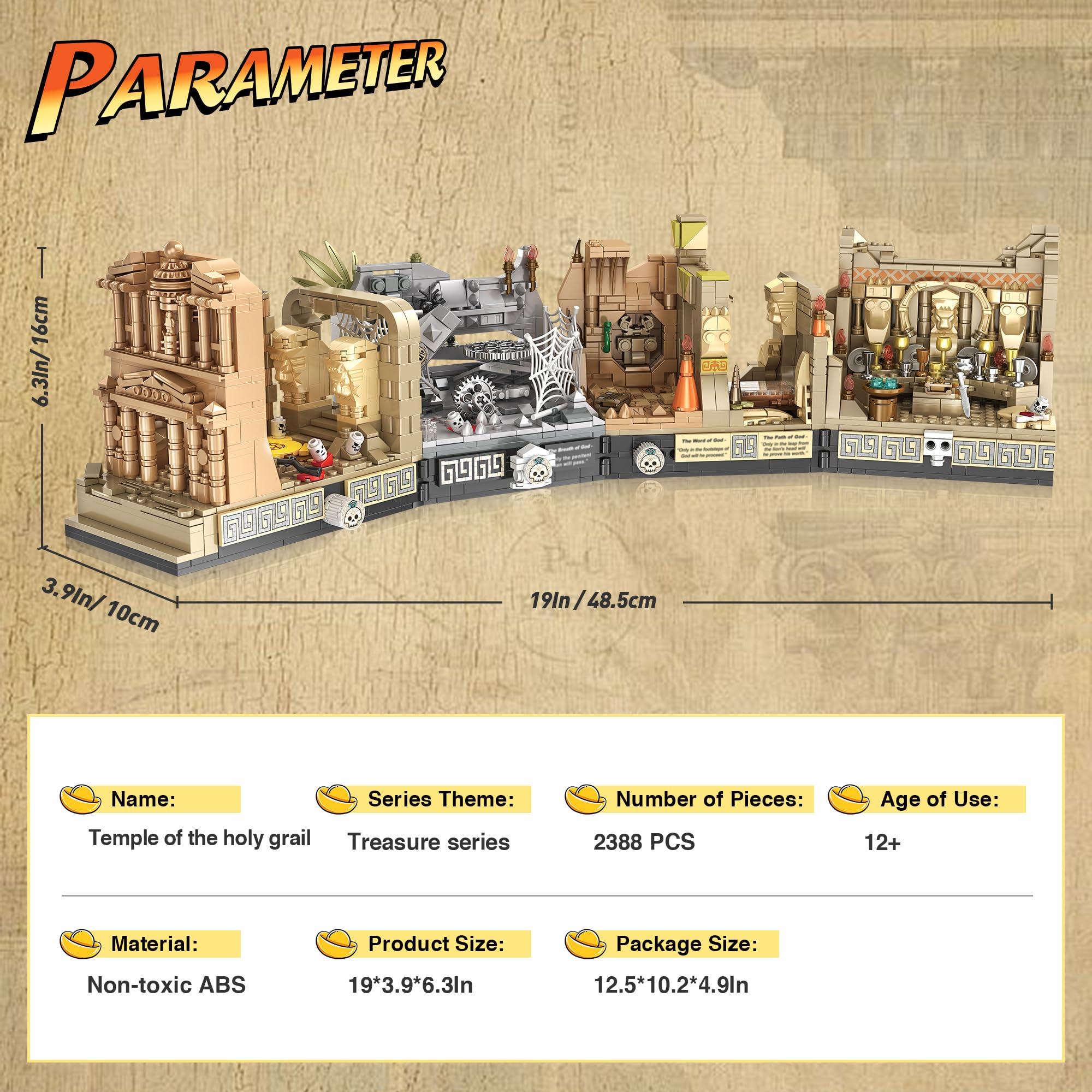 BuicraHub Temple Building Set bottomless bridge adds dramatic challenge to storytelling.