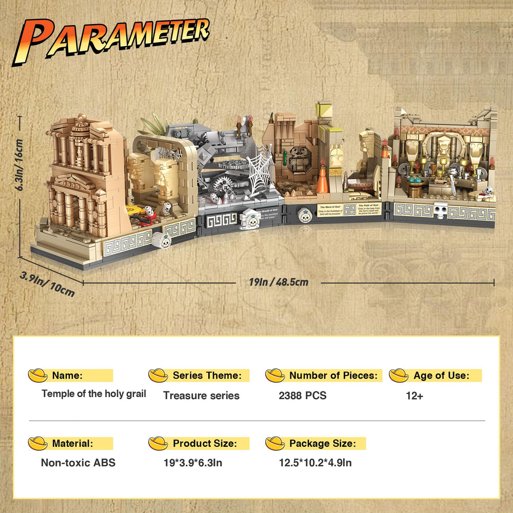 BuicraHub Temple Building Set bottomless bridge adds dramatic challenge to storytelling.